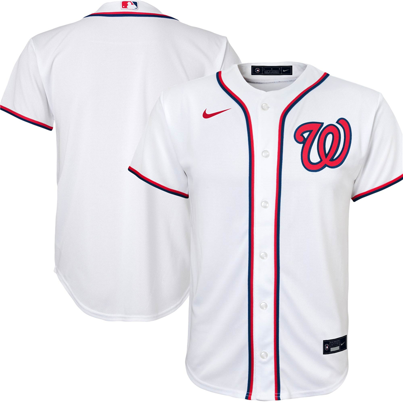 Youth Washington Nationals Nike White Home 2020 Replica Team Jersey ->tampa bay buccaneers->NFL Jersey